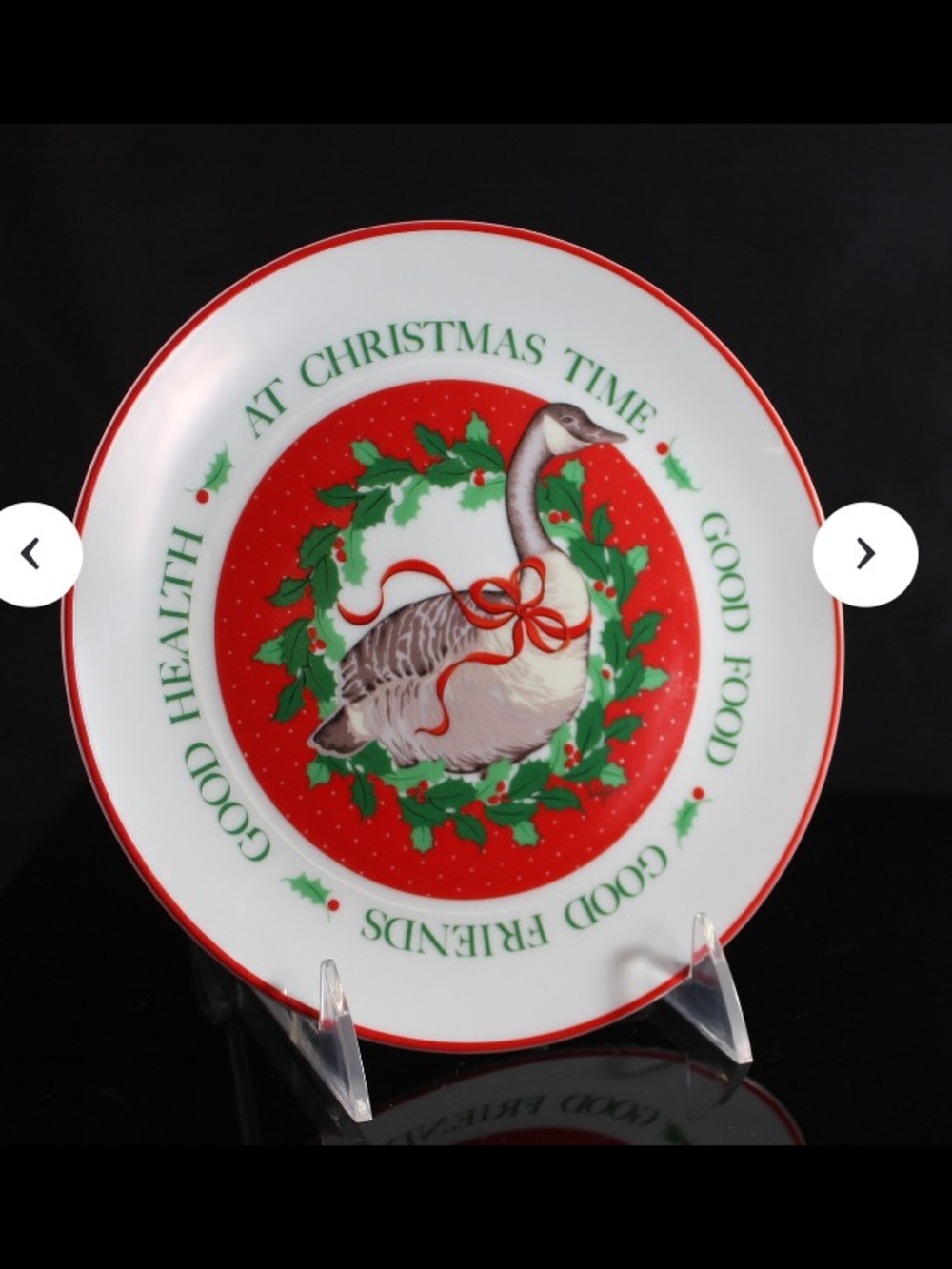 George White Porcelain Plate with Green Backstamp